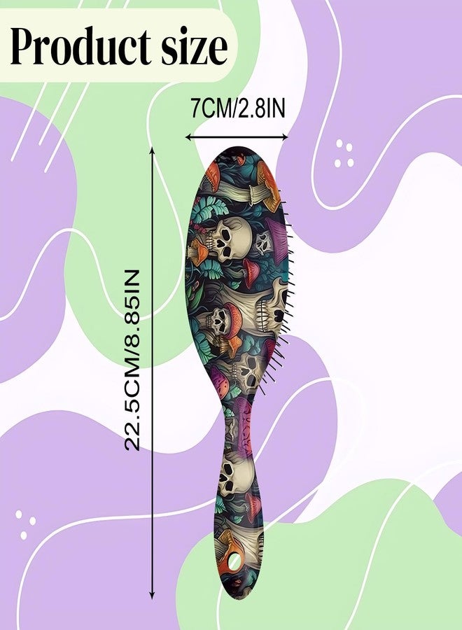GABraden Hair Brush,Detangling Hair Brush,Soft Bristles for Effortless Tangle Removal,Detangler Hairbrush for Women Men Boys Girls Wet Dry All Hair Types (Skeleton Mushroom) - Image 2